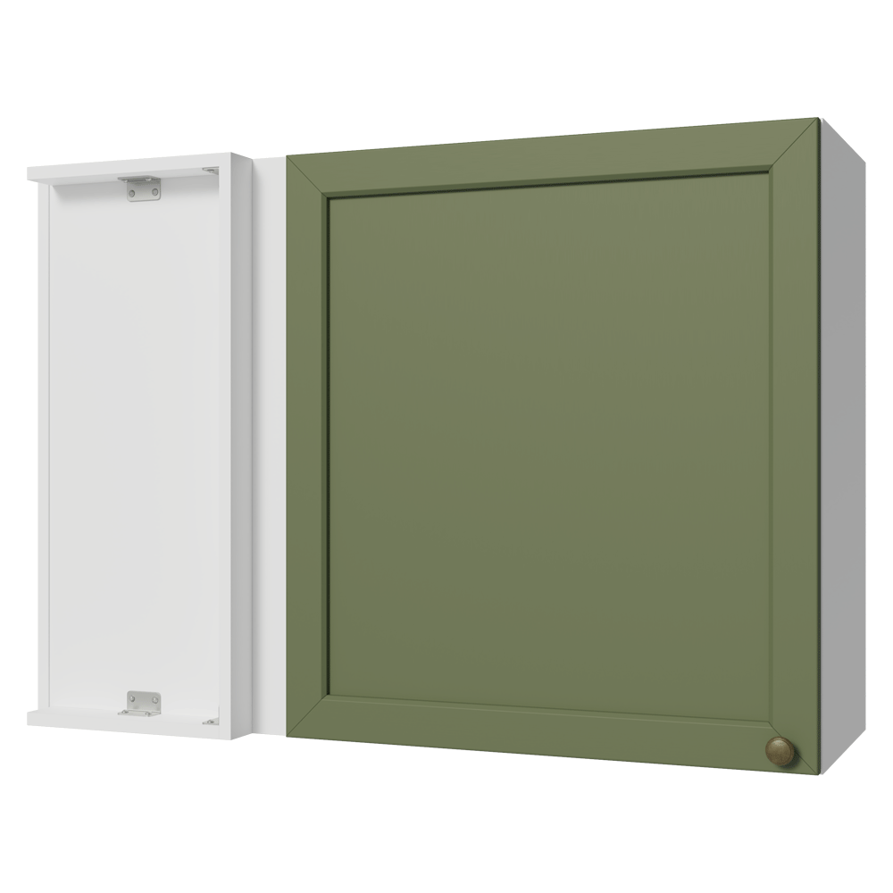 Mueble de Cocina Superior de Esquina Vik 1 Puerta Blanco/Verde