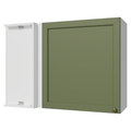 Mueble de Cocina Superior de Esquina Vik 1 Puerta Blanco/Verde