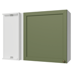 Mueble de Cocina Superior de Esquina Vik 1 Puerta Blanco/Verde
