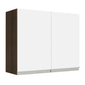 Mueble de Cocina Superior Glamy 80 cm 2 Puertas Marrón/Blanco