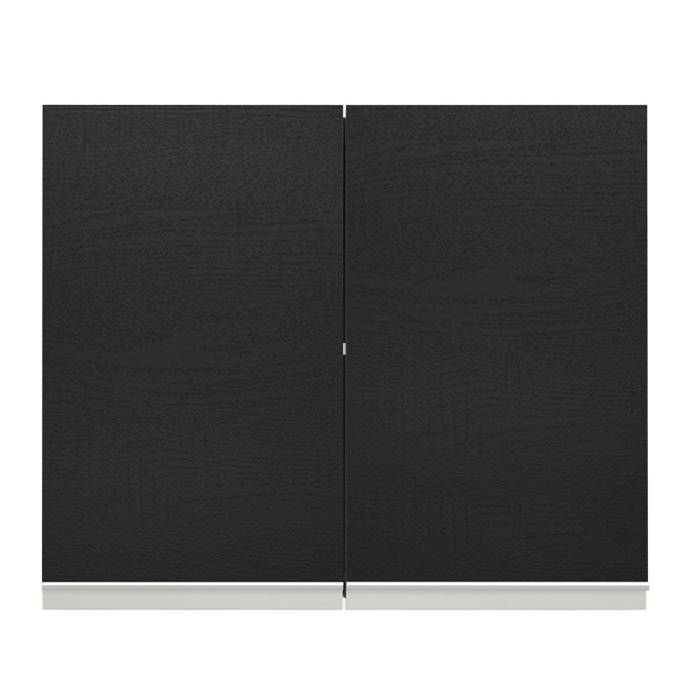 Mueble de Cocina Superior Glamy 80 cm 2 Puertas Blanco/Negro