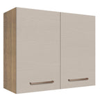 Mueble de Cocina Superior Agata 80 cm 2 Puertas Marrón/Crema