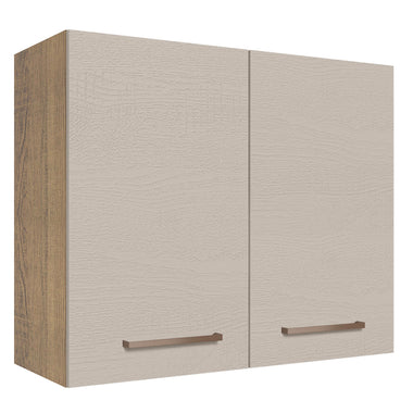 Mueble de Cocina Superior Agata 80 cm 2 Puertas Marrón/Crema