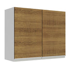 Mueble de Cocina Superior Glamy 80 cm 2 Puertas Blanco/Marrón