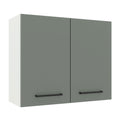 Mueble de Cocina Superior Agata 80 cm 2 Puertas Blanco/Gris