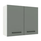 Mueble de Cocina Superior Agata 80 cm 2 Puertas Blanco/Gris