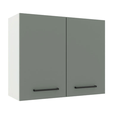 Mueble de Cocina Superior Agata 80 cm 2 Puertas Blanco/Gris