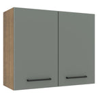 Mueble de Cocina Superior Agata 80 cm 2 Puertas Marrón/Gris