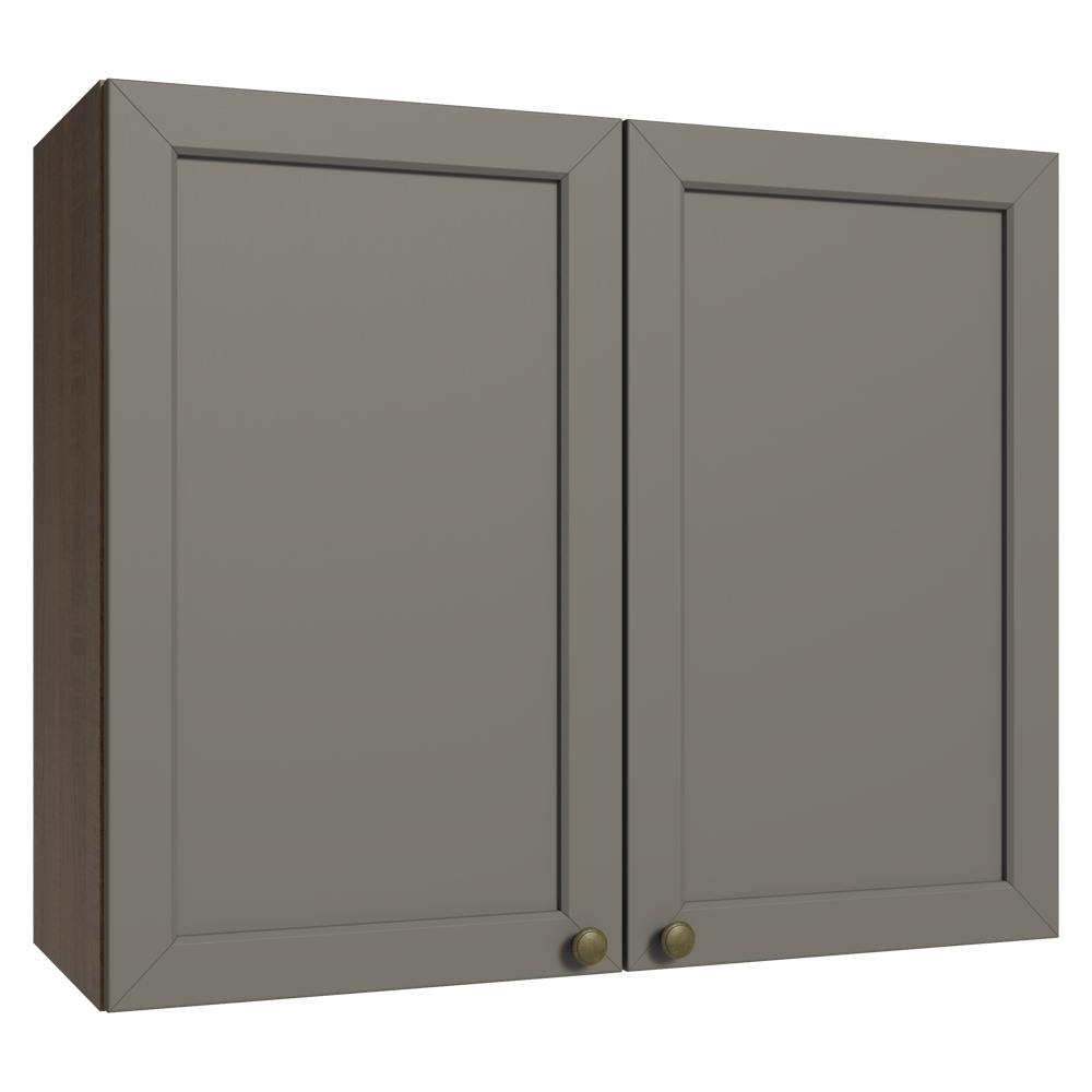 Mueble de Cocina Superior Vik 80 cm 2 Puertas Marrón/Gris