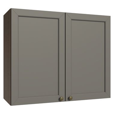Mueble de Cocina Superior Vik 80 cm 2 Puertas Marrón/Gris