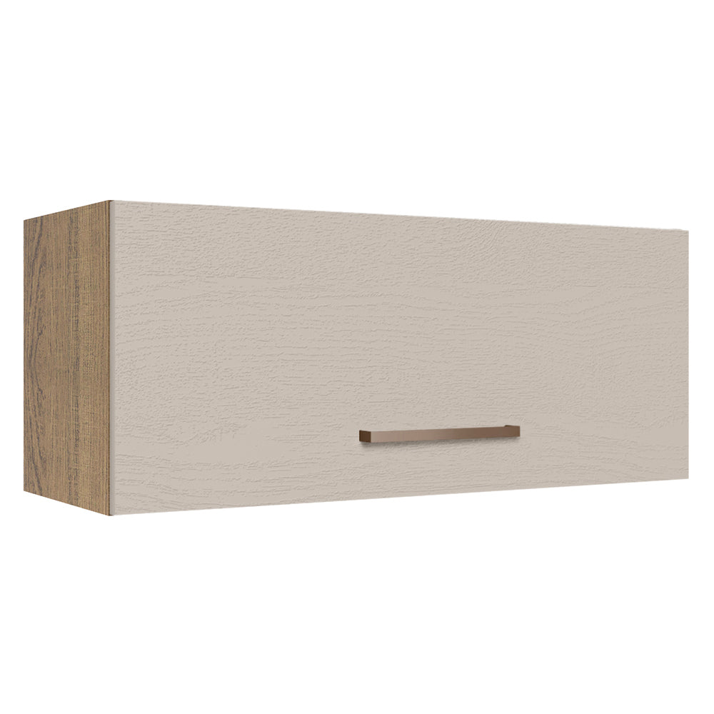 Mueble de Cocina Superior Agata 80 cm 1 Puerta Abatible Marrón/Crema
