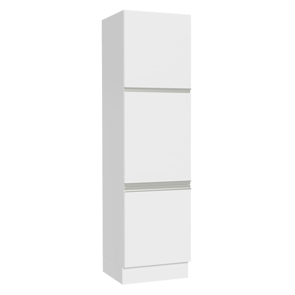 Mueble de Cocina Armario Vertical Glamy 3 Puertas Blanco