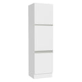 Mueble de Cocina Armario Vertical Glamy 3 Puertas Blanco
