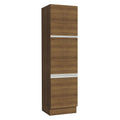 Mueble de Cocina Armario Vertical Glamy 3 Puertas Marrón