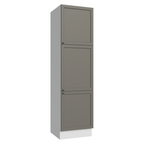 Mueble de Cocina Armario Vertical Vik 60 cm con 3 Puertas Blanco/Gris