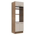 Mueble de Cocina para Horno 70 cm 3 Puertas Marrón/Crema Agata