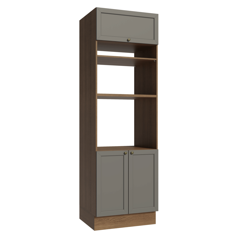 Mueble de Cocina para Hornos Vik 70 cm Marrón/Gris