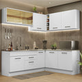 Cocina Integral de Esquina Agata 3.90 m Blanco 01