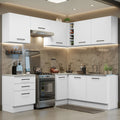 Cocina Integral de Esquina Agata 4.00 m Blanco 02