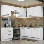Cocina Integral de Esquina Agata 4.00 m Blanco 02