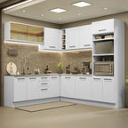 Cocina Integral de Esquina Agata 4.60 m Blanco 01