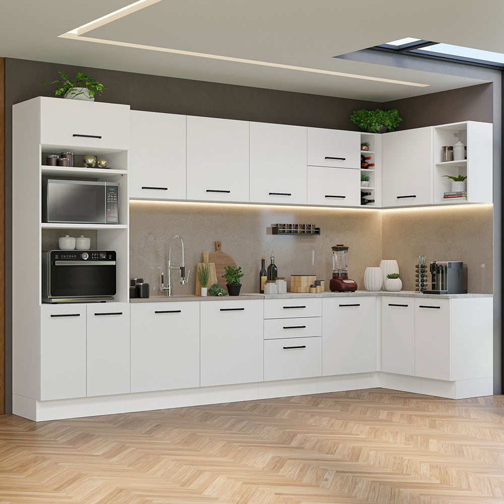 Cocina Integral de Esquina Agata 5.00 m Blanco 01