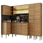Cocina Integral de Esquina Emilly Line 2.90 m Marrón