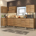 Cocina Integral de Esquina Emilly Rock 3.60 m Marrón