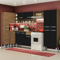 Cocina Integral de Esquina Emilly Love 3.85 m Marrón/Negro