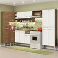 Cocina Integral de Esquina Emilly Love 3.85 m Marrón/Blanco