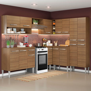 Cocina Integral de Esquina Emilly Ice 4.20 Metros