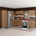 Cocina Integral de Esquina Emilly 481 cm Moon Marrón Madesa