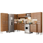 Cocina Integral de Esquina Emilly Live 5.15 m Marrón