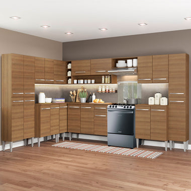 Cocina Integral de Esquina Emilly Big 5.15 m Marrón