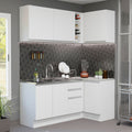Cocina Integral de Esquina Glamy 2.70 m Blanco 01