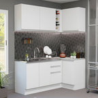 Cocina Integral de Esquina Glamy 2.70 m Blanco 01