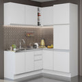 Cocina Integral de Esquina Glamy 3.30 m Blanco 01