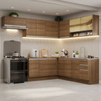 Cocina Integral de Esquina Glamy 4.70 m Marrón 01