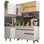 Cocina Integral de Esquina Reims 2.60 m con Encimera Blanco 01