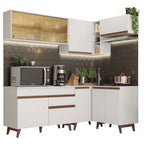 Cocina Integral de Esquina Reims 3.30 m con Encimera Blanco 02