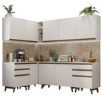 Cocina Integral de Esquina Reims 3.80 m con Encimera Blanco 02