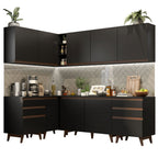 Cocina Integral de Esquina Reims 3.80 m con Encimera Negro 02