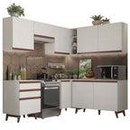 Cocina Integral de Esquina Reims 3.90 m con Encimera Blanco 01