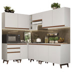 Cocina Integral de Esquina Reims 3.90 m con Encimera Blanco 02