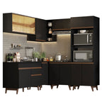 Cocina Integral de Esquina Reims 4.00 m con Encimera Negro 01