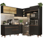 Cocina Integral de Esquina Reims 4.00 m con Encimera Negro 02