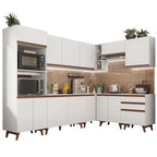 Cocina Integral de Esquina Reims 4.60 m con Encimera Blanco 01