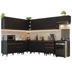 Cocina Integral de Esquina Reims 5.10 m con Encimera Negro 01
