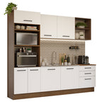 Cocina Integral Agata 2.50 m Marrón/Blanco 01
