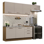 Cocina Integral Agata 2.60 m Marrón/Crema 02